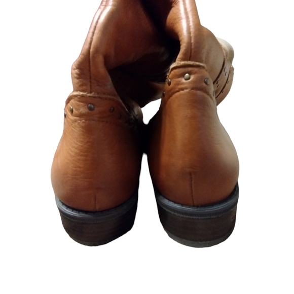 Women's Whiskey Brown Sam Edelman Prina Leather Riding Boots Size 9 - Picture 7 of 9